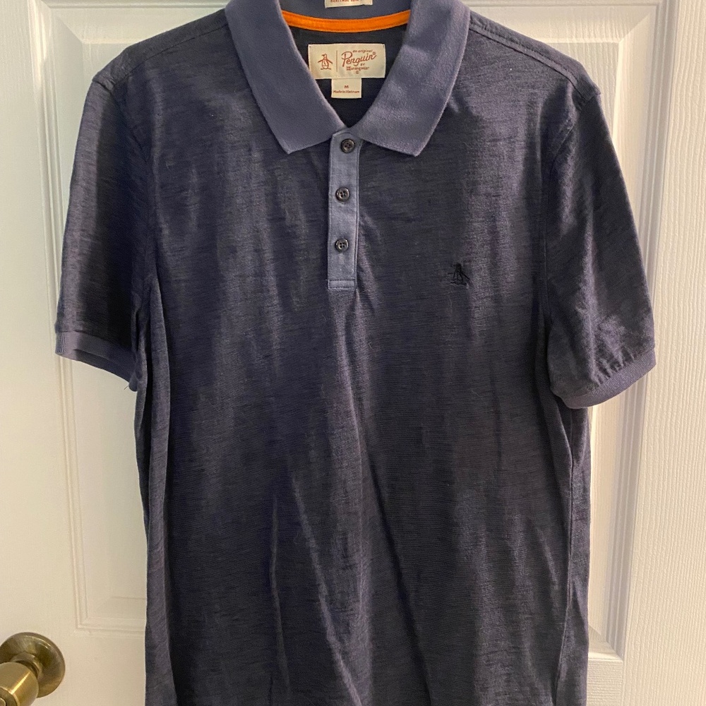 Original Penguin Men’s Polo, Size M, Slim Fit, Blue